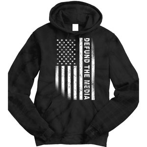 Defund The Media US Flag Tie Dye Hoodie