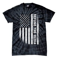 Defund The Media US Flag Tie-Dye T-Shirt