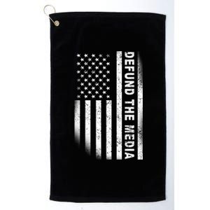 Defund The Media US Flag Platinum Collection Golf Towel