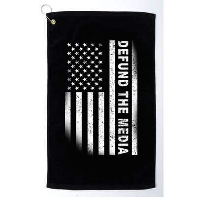 Defund The Media US Flag Golf Towel