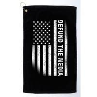 Defund The Media US Flag Golf Towel