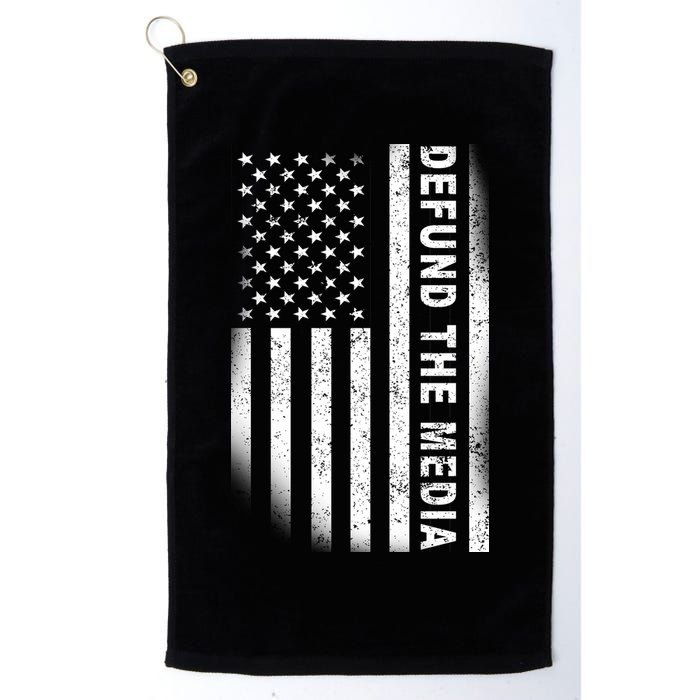 Defund The Media US Flag Golf Towel