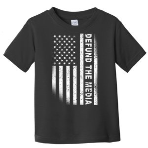 Defund The Media US Flag Toddler T-Shirt