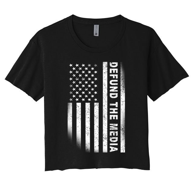 Defund The Media US Flag Crop Top