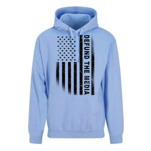 Defund The Media US Flag Unisex Surf Hoodie