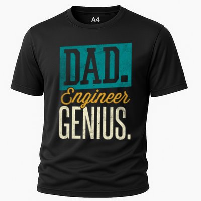 Dad Engineer Genius Engineer Dads Engineer Husbands Meaningful Gift Performance Shirt