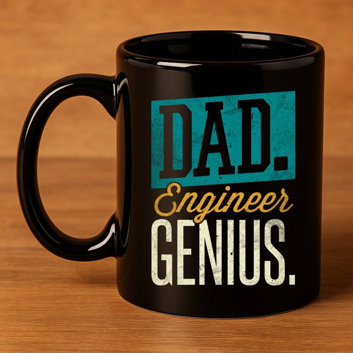 Dad Engineer Genius Engineer Dads Engineer Husbands Meaningful Gift 11oz C Handle Ceramic Mug