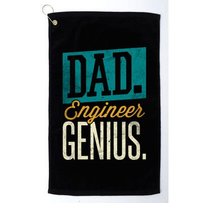 Dad Engineer Genius Engineer Dads Engineer Husbands Meaningful Gift Golf Towel