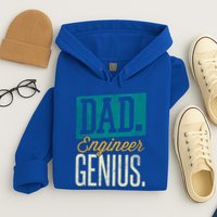 Dad Engineer Genius Engineer Dads Engineer Husbands Meaningful Gift Hoodie
