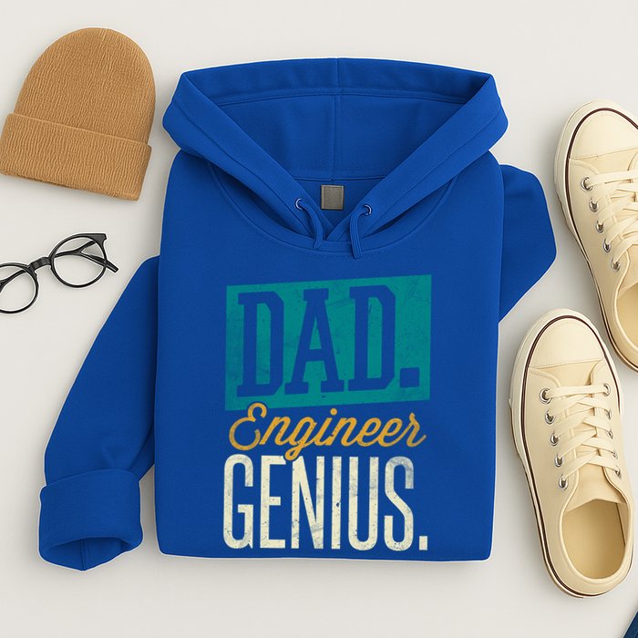 Dad Engineer Genius Engineer Dads Engineer Husbands Meaningful Gift Hoodie