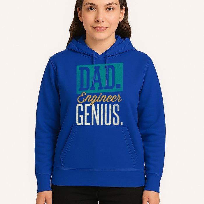 Dad Engineer Genius Engineer Dads Engineer Husbands Meaningful Gift Hoodie