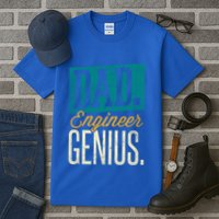 Dad Engineer Genius Engineer Dads Engineer Husbands Meaningful Gift Tall T-Shirt