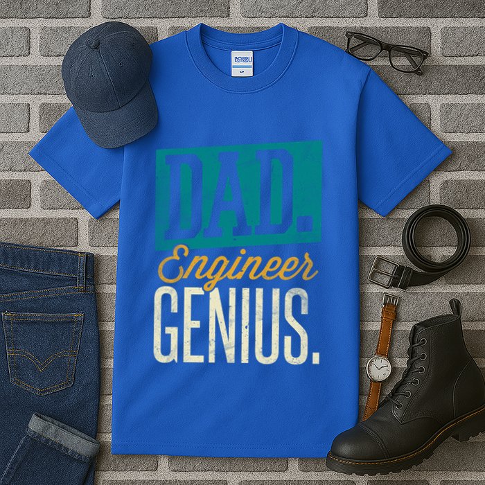 Dad Engineer Genius Engineer Dads Engineer Husbands Meaningful Gift Tall T-Shirt
