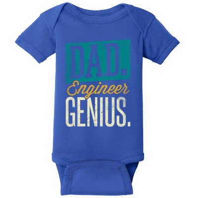 Dad Engineer Genius Engineer Dads Engineer Husbands Meaningful Gift Baby Bodysuit