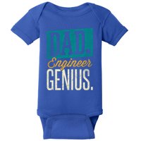 Dad Engineer Genius Engineer Dads Engineer Husbands Meaningful Gift Baby Bodysuit