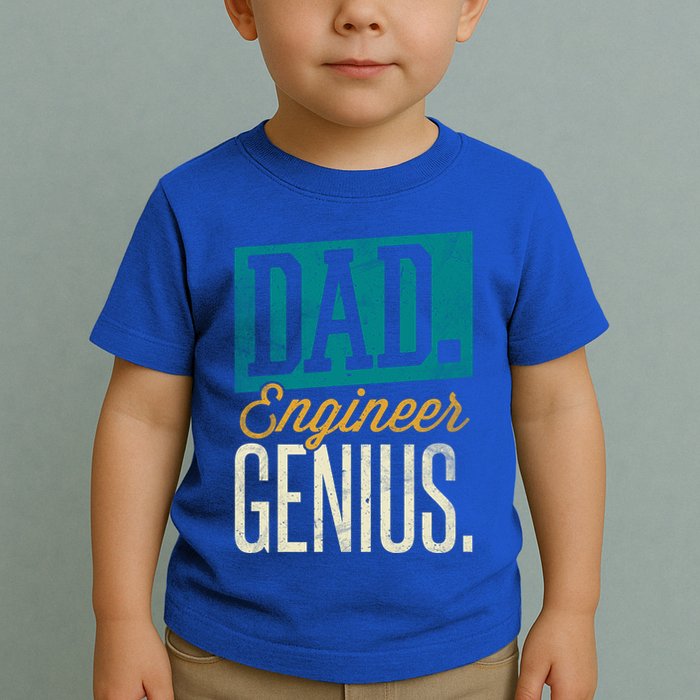 Dad Engineer Genius Engineer Dads Engineer Husbands Meaningful Gift Toddler T-Shirt