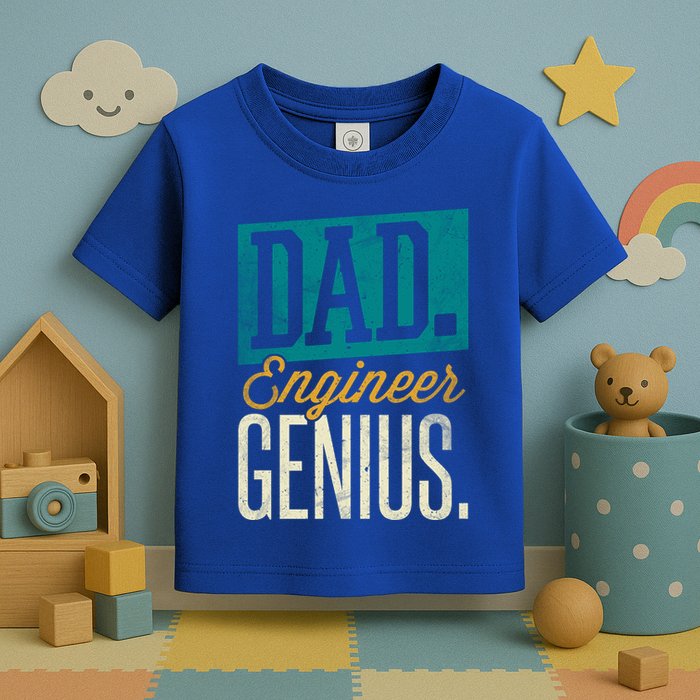 Dad Engineer Genius Engineer Dads Engineer Husbands Meaningful Gift Toddler T-Shirt