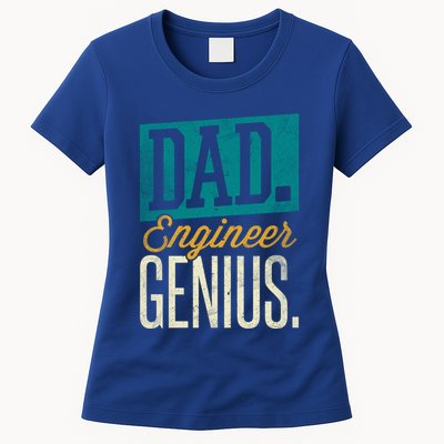 Dad Engineer Genius Engineer Dads Engineer Husbands Meaningful Gift Womens T-Shirt
