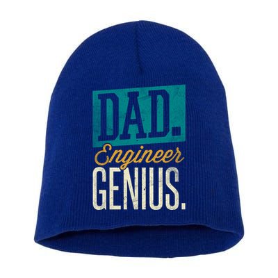 Dad Engineer Genius Engineer Dads Engineer Husbands Meaningful Gift Short Acrylic Beanie