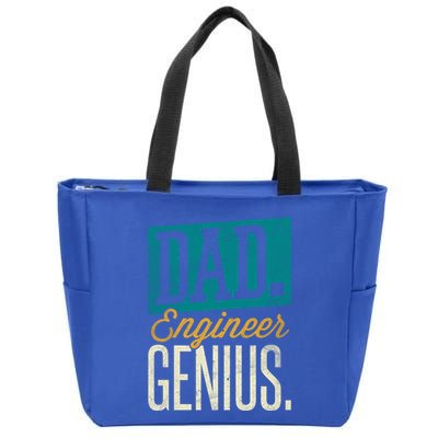 Dad Engineer Genius Engineer Dads Engineer Husbands Meaningful Gift Zip Tote Bag