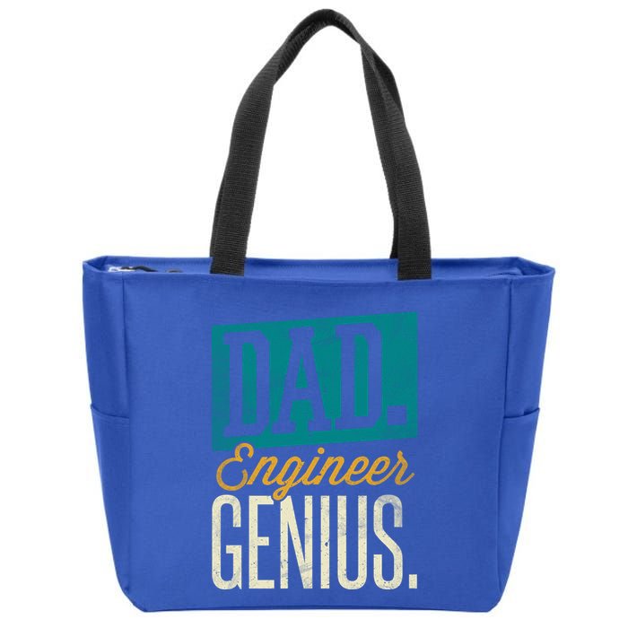 Dad Engineer Genius Engineer Dads Engineer Husbands Meaningful Gift Zip Tote Bag