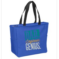 Dad Engineer Genius Engineer Dads Engineer Husbands Meaningful Gift Zip Tote Bag