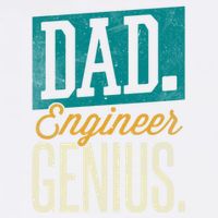 Dad Engineer Genius Engineer Dads Engineer Husbands Meaningful Gift Garment-Dyed Sweatshirt