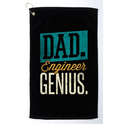 Dad Engineer Genius Engineer Dads Engineer Husbands Meaningful Gift Platinum Collection Golf Towel