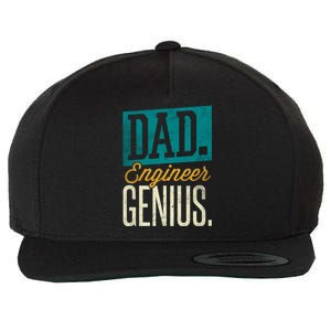 Dad Engineer Genius Engineer Dads Engineer Husbands Meaningful Gift Wool Snapback Cap