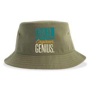 Dad Engineer Genius Engineer Dads Engineer Husbands Meaningful Gift Sustainable Bucket Hat