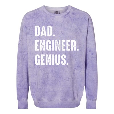 Dad Engineer Genius Engineer Husbands Engineering Dad Funny Gift Colorblast Crewneck Sweatshirt