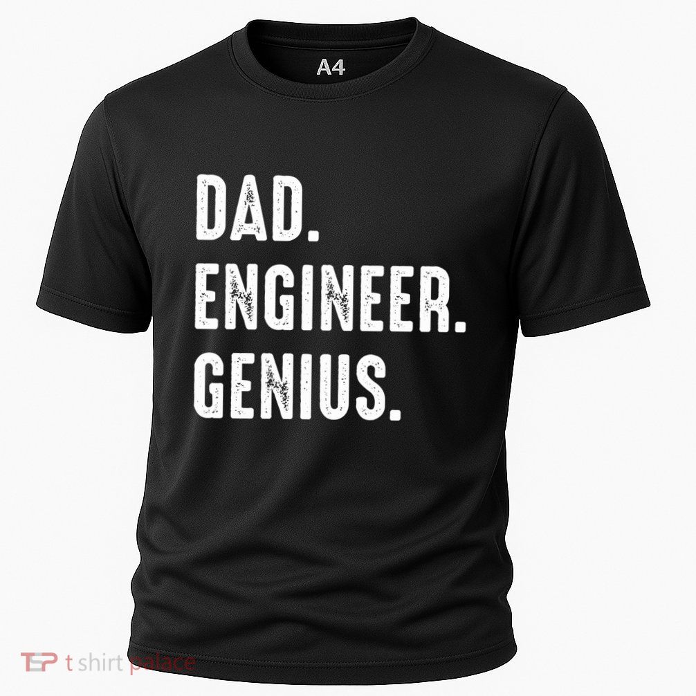 Dad Engineer Genius Engineer Husbands Engineering Dad Funny Gift Cooling Performance Crew T-Shirt