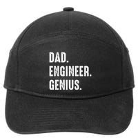 Dad Engineer Genius Engineer Husbands Engineering Dad Funny Gift 7-Panel Snapback Hat