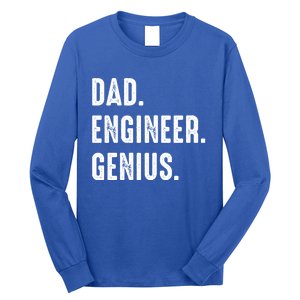 Dad Engineer Genius Engineer Husbands Engineering Dad Funny Gift Long Sleeve Shirt