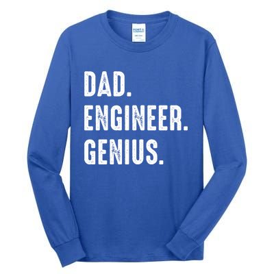 Dad Engineer Genius Engineer Husbands Engineering Dad Funny Gift Tall Long Sleeve T-Shirt