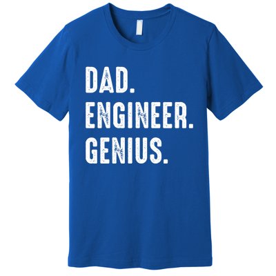 Dad Engineer Genius Engineer Husbands Engineering Dad Funny Gift Premium T-Shirt