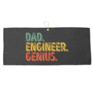 Dad Engineer Genius Gift FatherS Day Gift Engineering Gift Large Microfiber Waffle Golf Towel