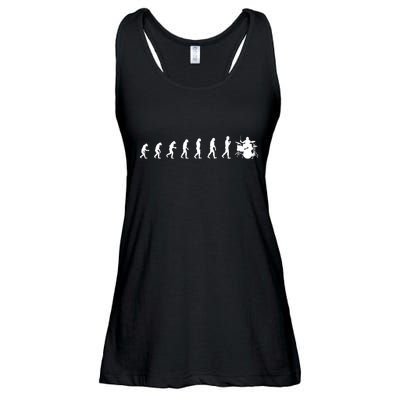 Drummer Evolution Gift Music Humor Drums Funny Gift For Drummers Musicians Gifts Ladies Essential Flowy Tank