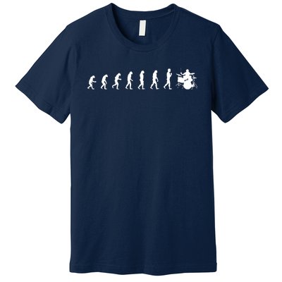 Drummer Evolution Gift Music Humor Drums Funny Gift For Drummers Musicians Gifts Premium T-Shirt