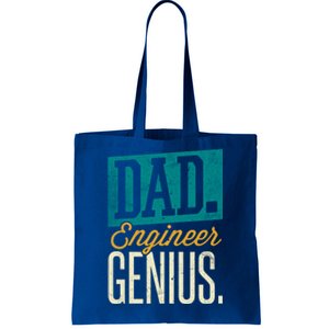 Dad Engineer Genius Engineer Dads Engineer Husbands Gift Tote Bag