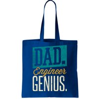 Dad Engineer Genius Engineer Dads Engineer Husbands Gift Tote Bag