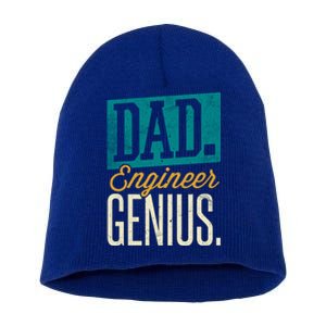 Dad Engineer Genius Engineer Dads Engineer Husbands Gift Short Acrylic Beanie