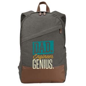 Dad Engineer Genius Engineer Dads Engineer Husbands Gift Cotton Canvas Backpack