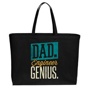 Dad Engineer Genius Engineer Dads Engineer Husbands Gift Cotton Canvas Jumbo Tote