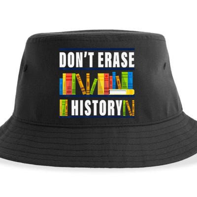 Don't Erase History Funny Book Worm Book Lover Quote Sustainable Bucket Hat