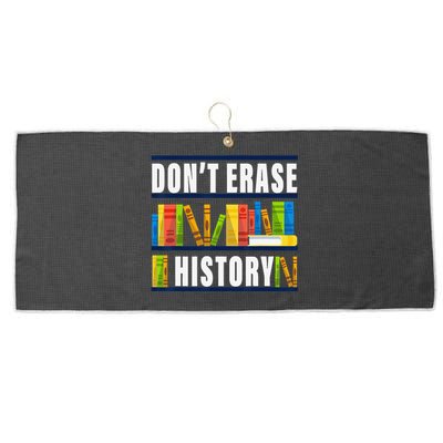 Don't Erase History Funny Book Worm Book Lover Quote Large Microfiber Waffle Golf Towel