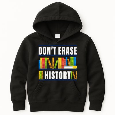 Don't Erase History Funny Book Worm Book Lover Quote Kids Hoodie