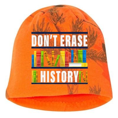 Don't Erase History Funny Book Worm Book Lover Quote Kati - Camo Knit Beanie