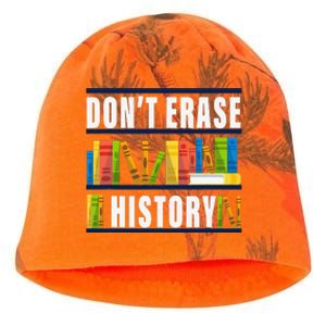 Don't Erase History Funny Book Worm Book Lover Quote Kati - Camo Knit Beanie