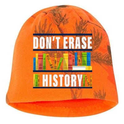 Don't Erase History Funny Book Worm Book Lover Quote Kati - Camo Knit Beanie